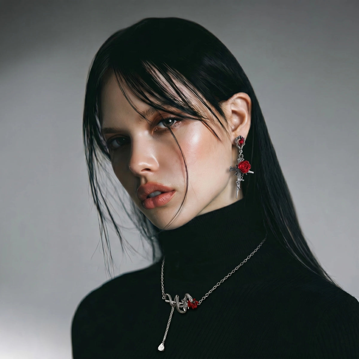 Thorn Rose Dagger Earrings