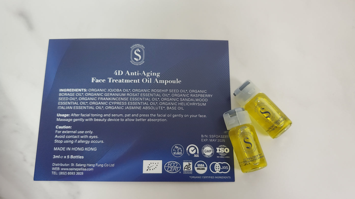 4D Multi-Active anti-aging Face Treatment Oil Ampoule