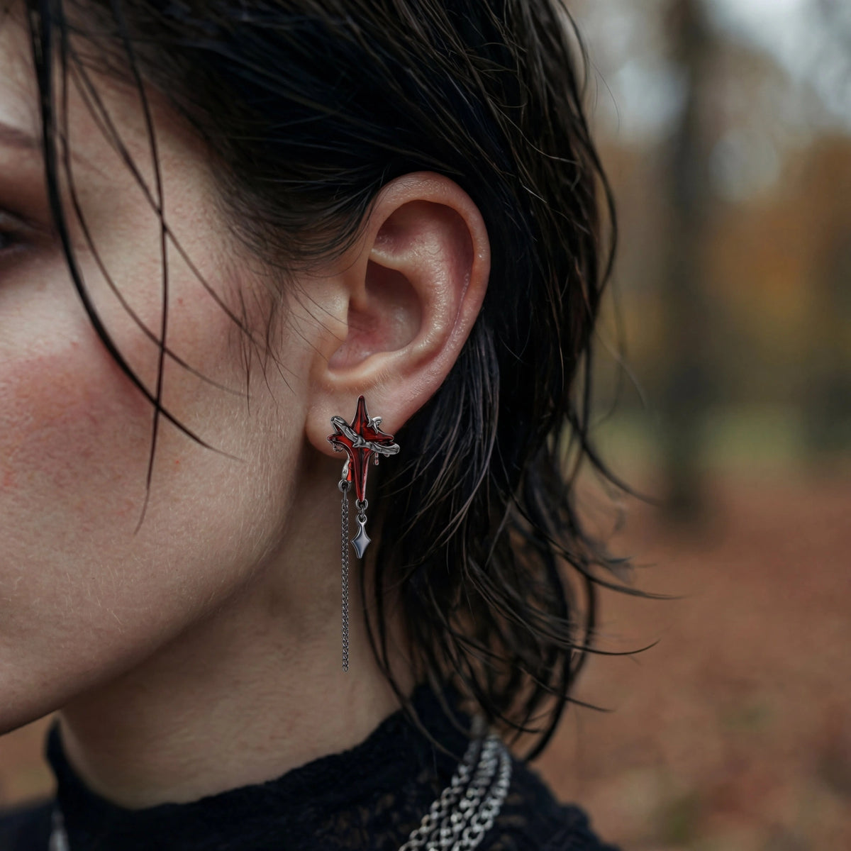 Blood Moon Dagger Earrings
