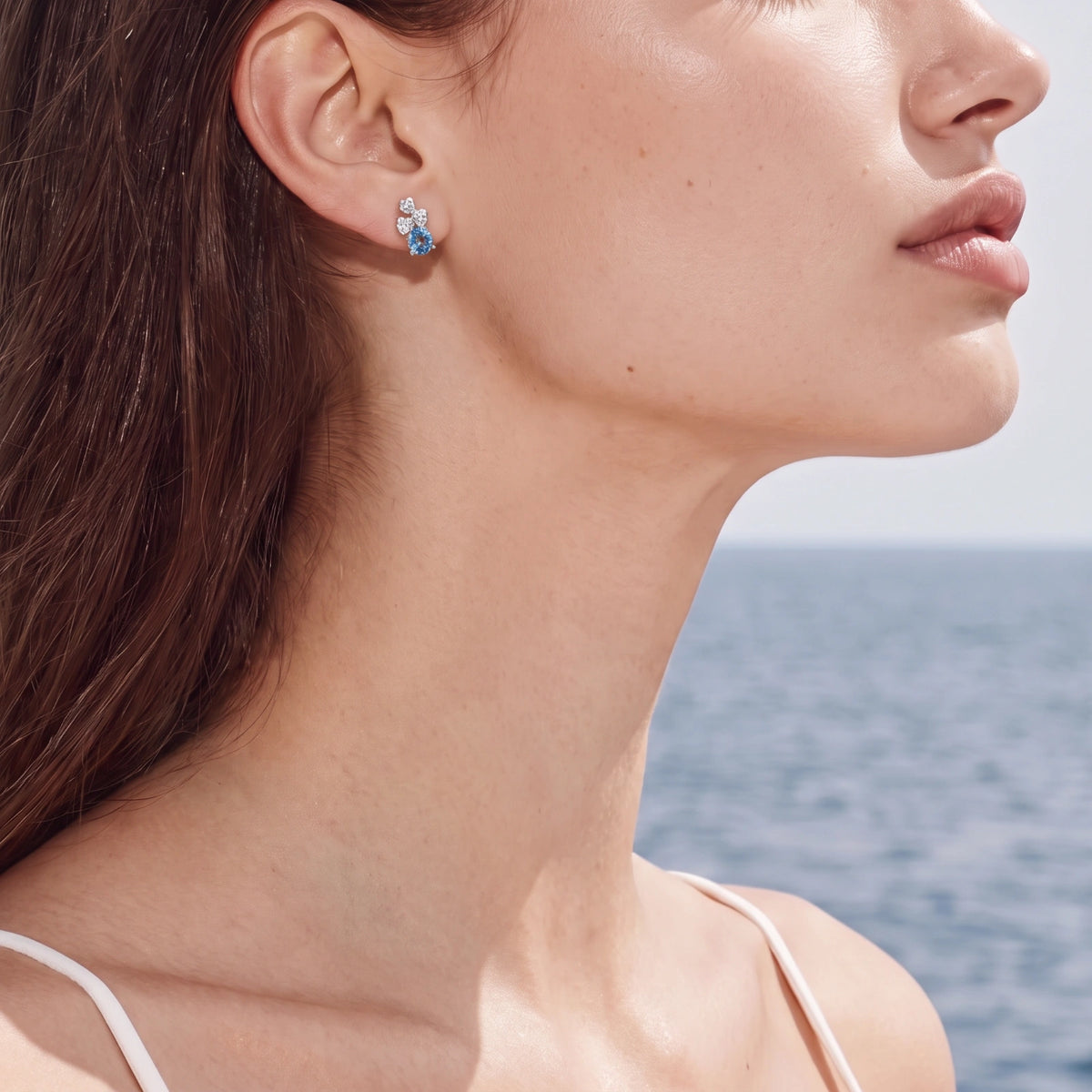Lucky Clover Moissanite Studs